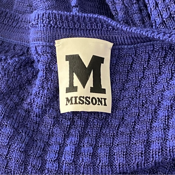 Missoni Blue Knit Long Sleeve Dress - Picture 9 of 9